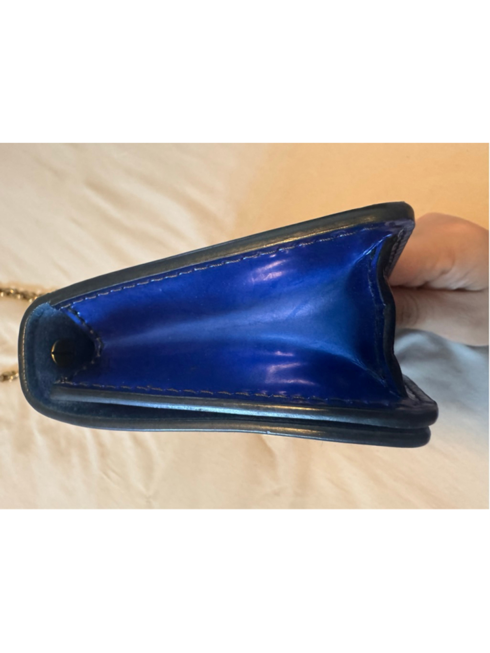 Women's Christian Dior Blue Patent Leather J'ADIOR Crossbody Bag One Size - Picture 4 of 14